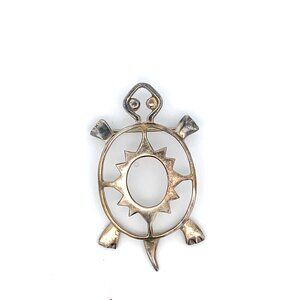 B.W. Sterling Silver Turtle Brooch